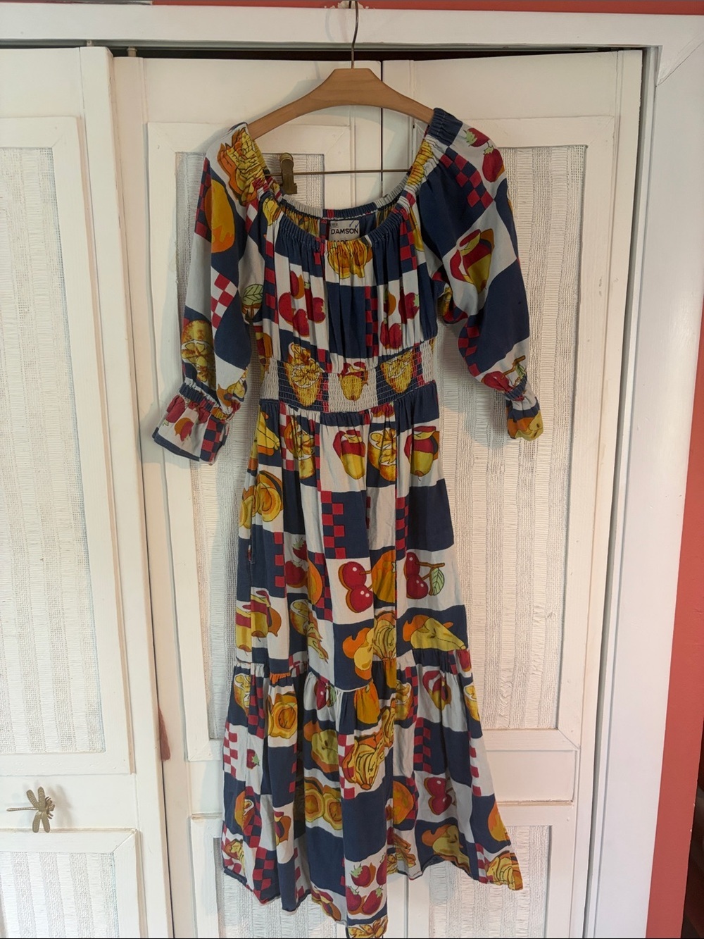 Damson Madder Winifred Fruit Midi Dress sz 10 - Picture 5 of 10